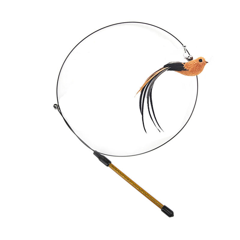 Steel Wire Feather Funny Cat Stick Long Rod Pets Fashion