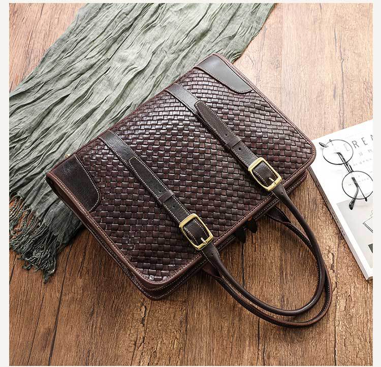 Women's Hand-woven Handbag Vegetable Tanned Full-grain Leather Cowhide LuxuryLifeWay Online Store