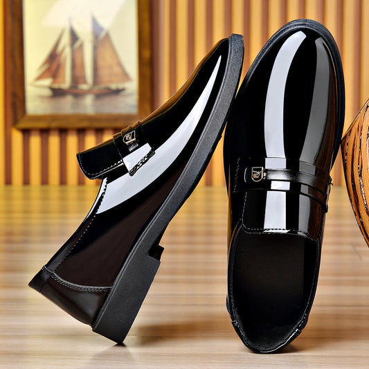 Dress Leather Shoes With A Mirror Like Slip On Design Best YouTube Store