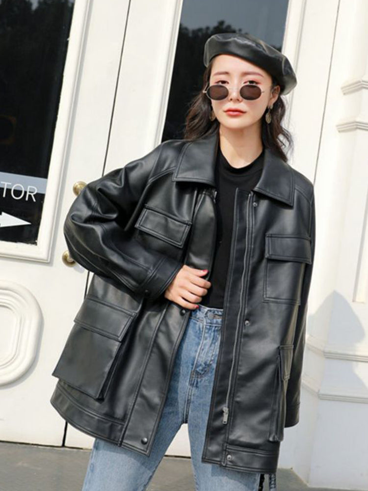 Stylish and Versatile Slim Women's Street Jackets Pi-Mart