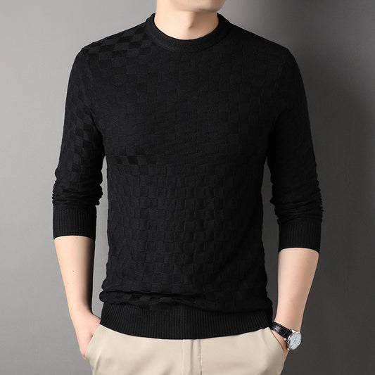 Casual Thin Loose Round Neck Sweater T-shirt Pi-Mart