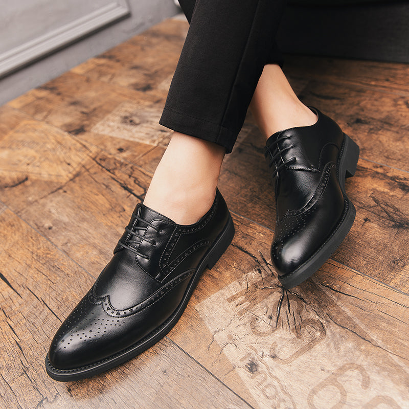 Men's Casual Brogue Leather Shoes (Fashionable Design) LadyShow.Store