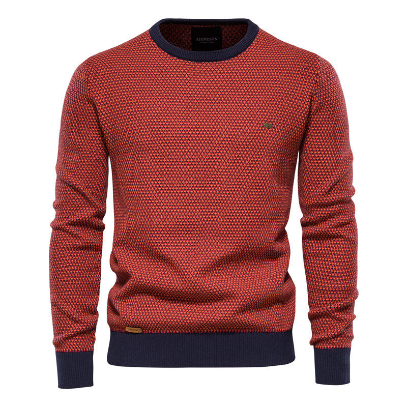 Casual Hit Color Men's European Size Shirt Trend Pullover LadyShow.Store