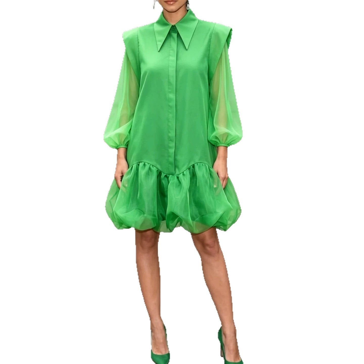 Elegant Tulle Patchwork Dress For Women NorixaFashion.com