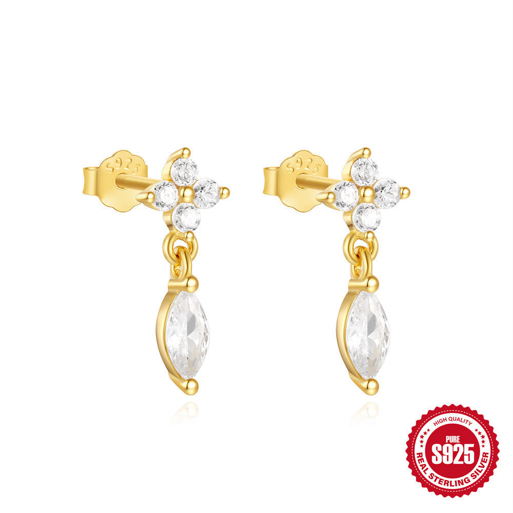 Daily S925 Sterling Silver Stud Earrings LadyShow.Store