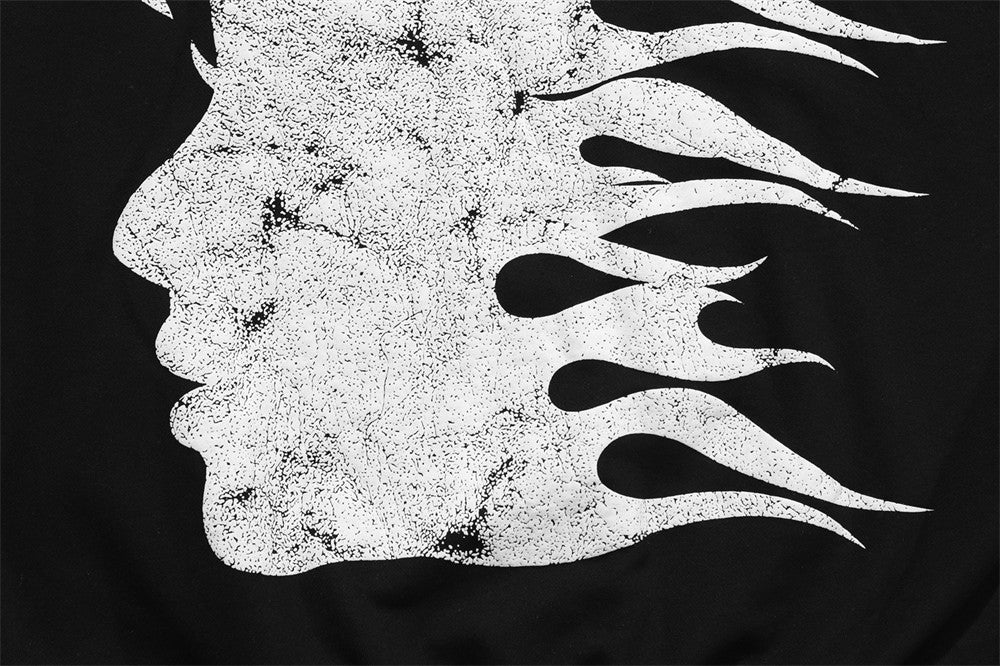 Letter Print Hooded Sweatshirt Men's Loose Long Sleeve Top