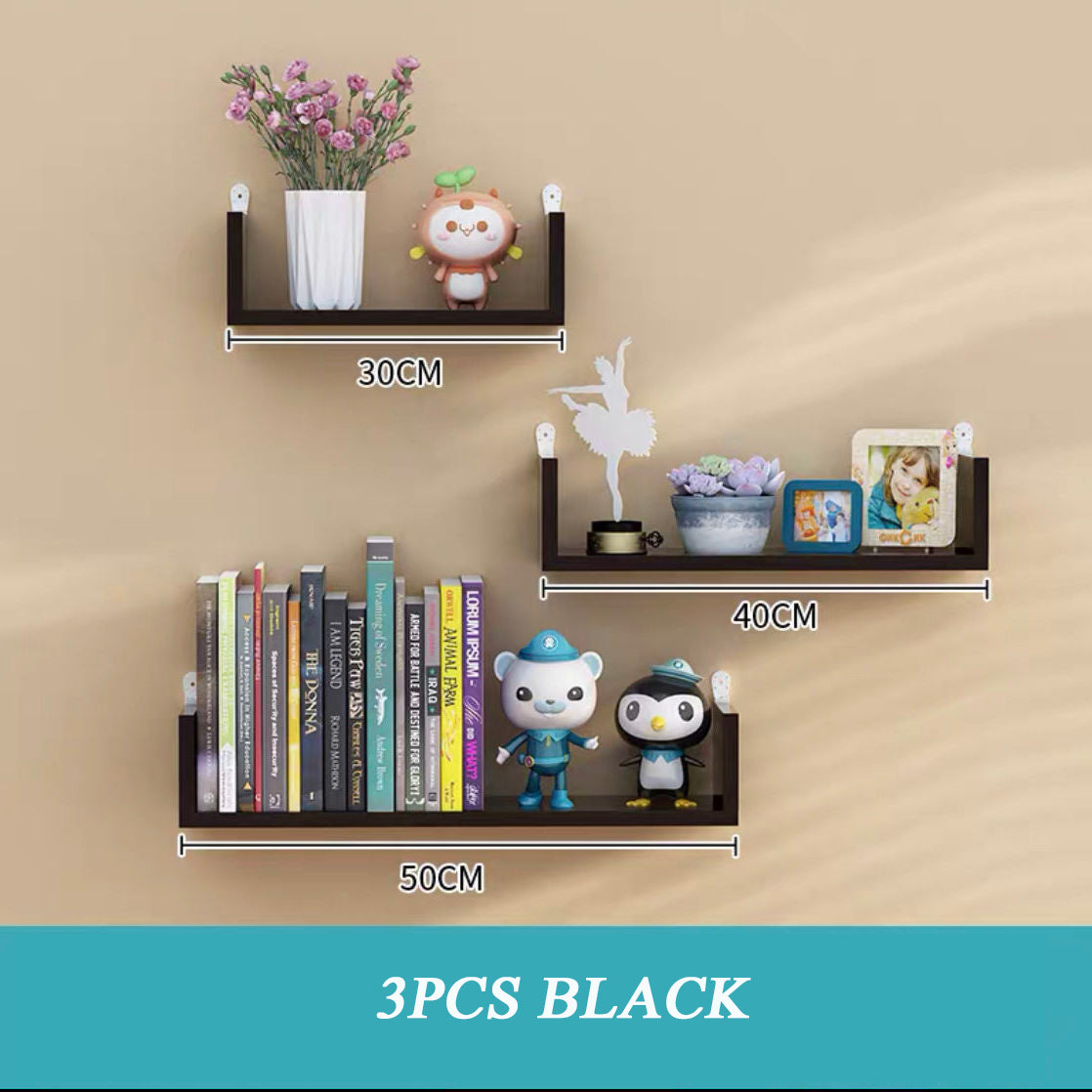 Wooden Wall Hanging Shelves Living Room Decor PearlNestDecor.com