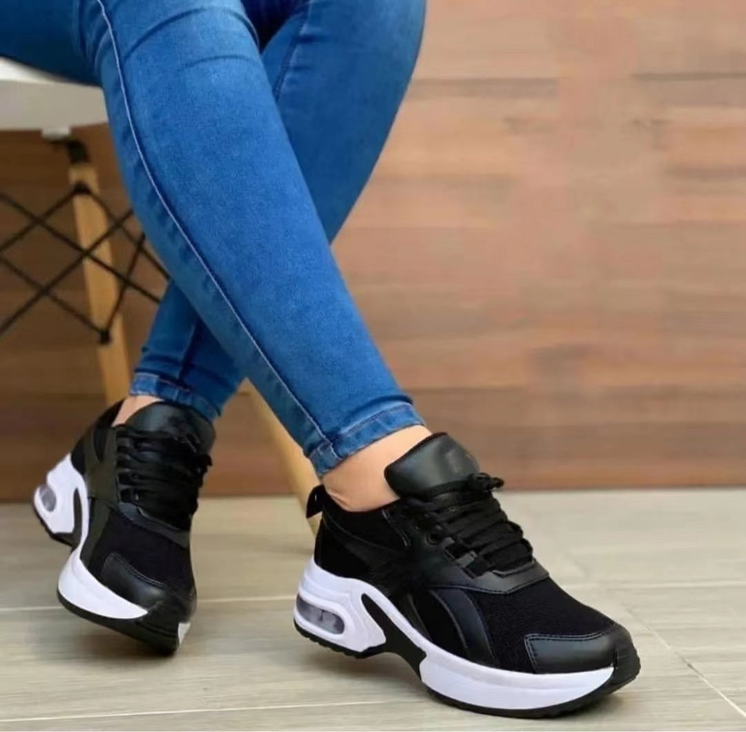 Fashion Round Toe Mid Heel Lace Up Shoes LadyShow.Store