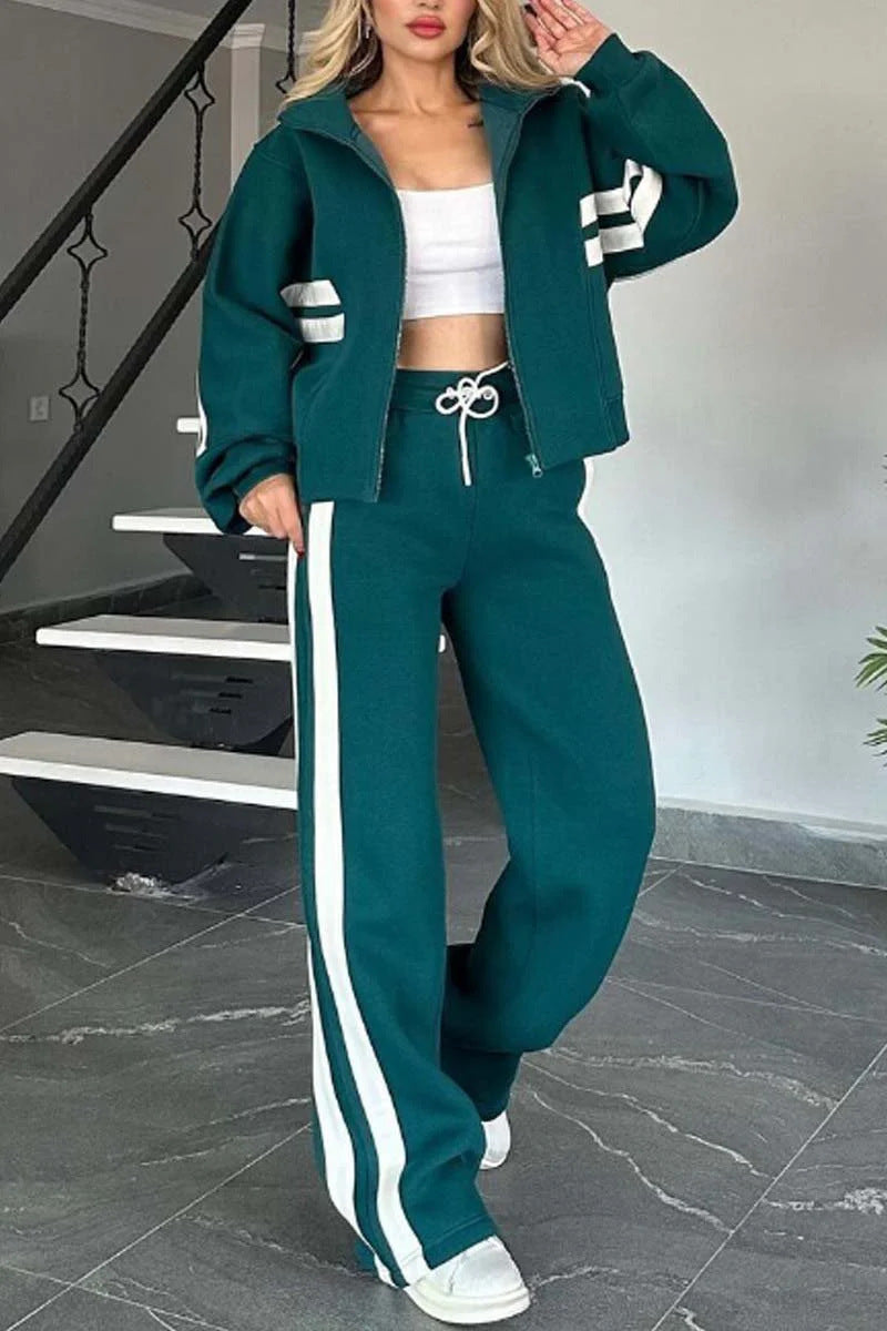Fashion Two-piece Women's White Sports Suit Loose Sports Shirt Casual Pants Sets Sportswear Women Clothes Tracksuit Women Outfits NorixaFashion.com