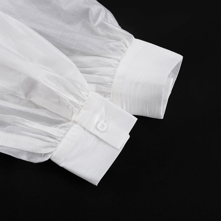 White Corset Puff Sleeve Mini Dress NorixaFashion.com