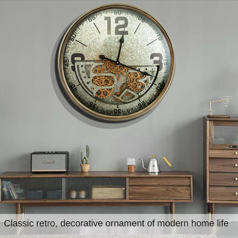 Creative Metal Gear Wall Clock PearlNestDecor.com