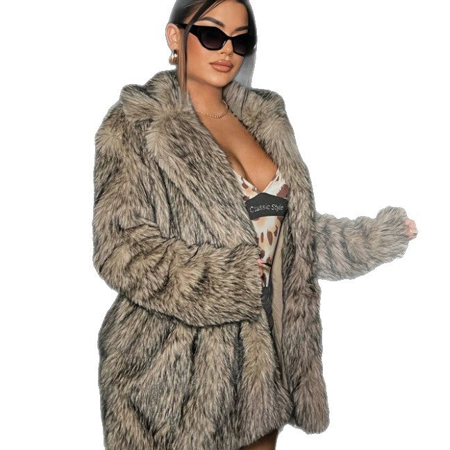 Leisure Warm Fashion Women's Fur Coat NorixaFashion.com