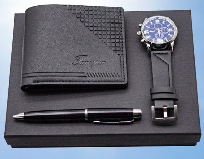 Creative Holiday Gift Wallet Pen Watch Set LuxuryLifeWay Online Store