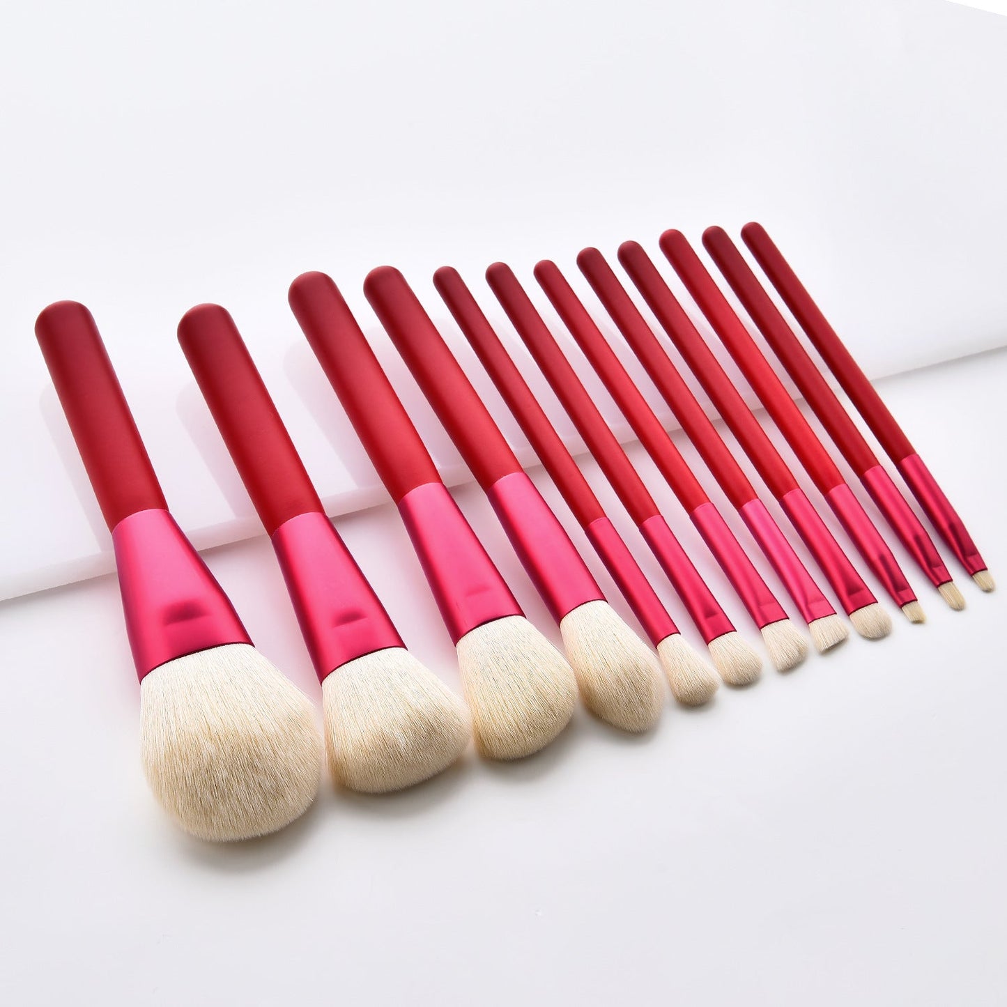 12-Piece Ruby Red Makeup Brush Set LadyShow.Store