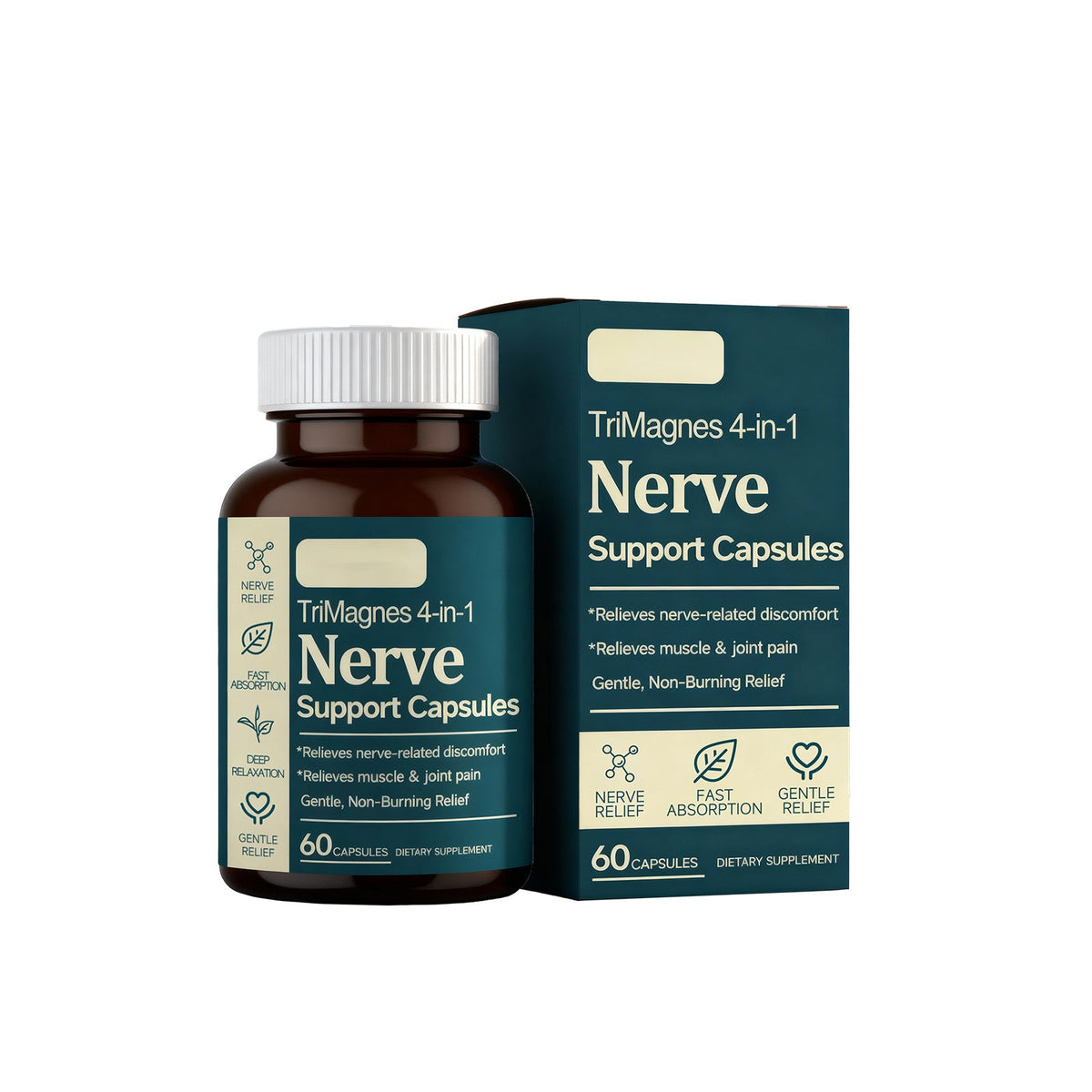 Improving Health, Boosting Vitality, Gentle, Comfortable, And Quickly Absorbed Daily Dietary Supplement Four In One Neural Support Capsules  Entrance , 60 Capsules, 1 Box Tri Light Beauty
