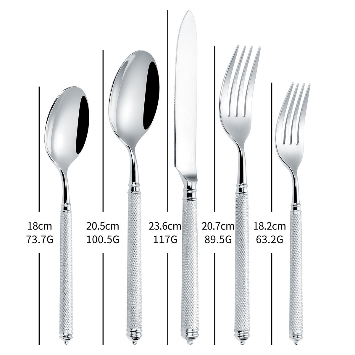 304 Stainless Steel Knife, Fork And Spoon Set