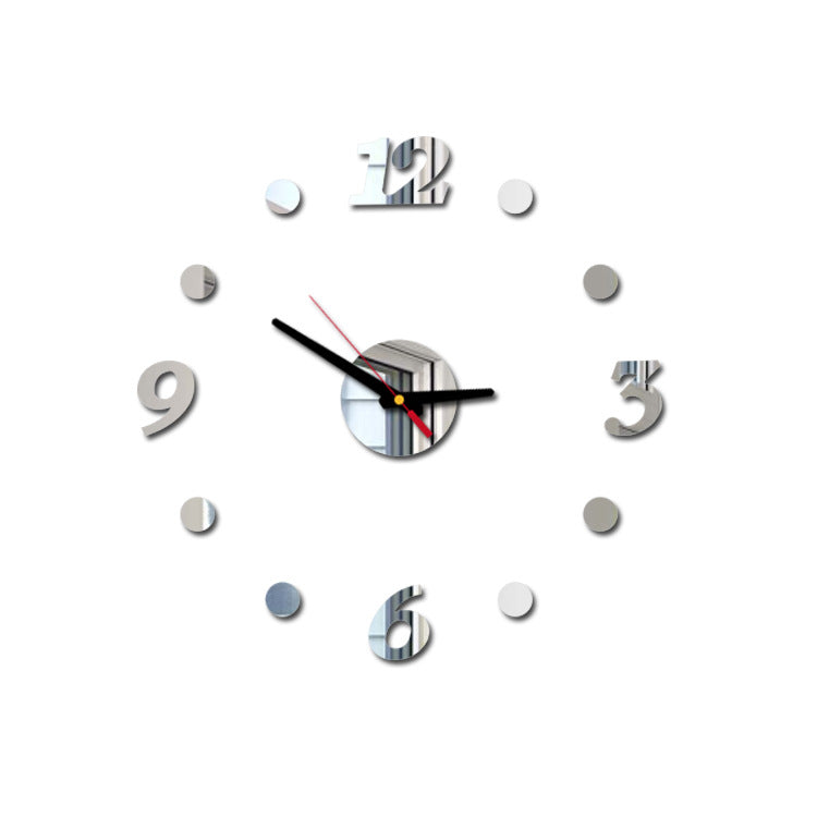 Creative Acrylic Silent Mirror Decorative Wall Clock PearlNestDecor.com