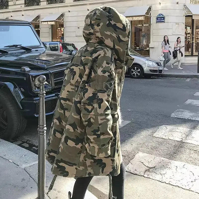 Winter Cold Resistant Camouflage Cotton Jacket for Camping Pi-Mart