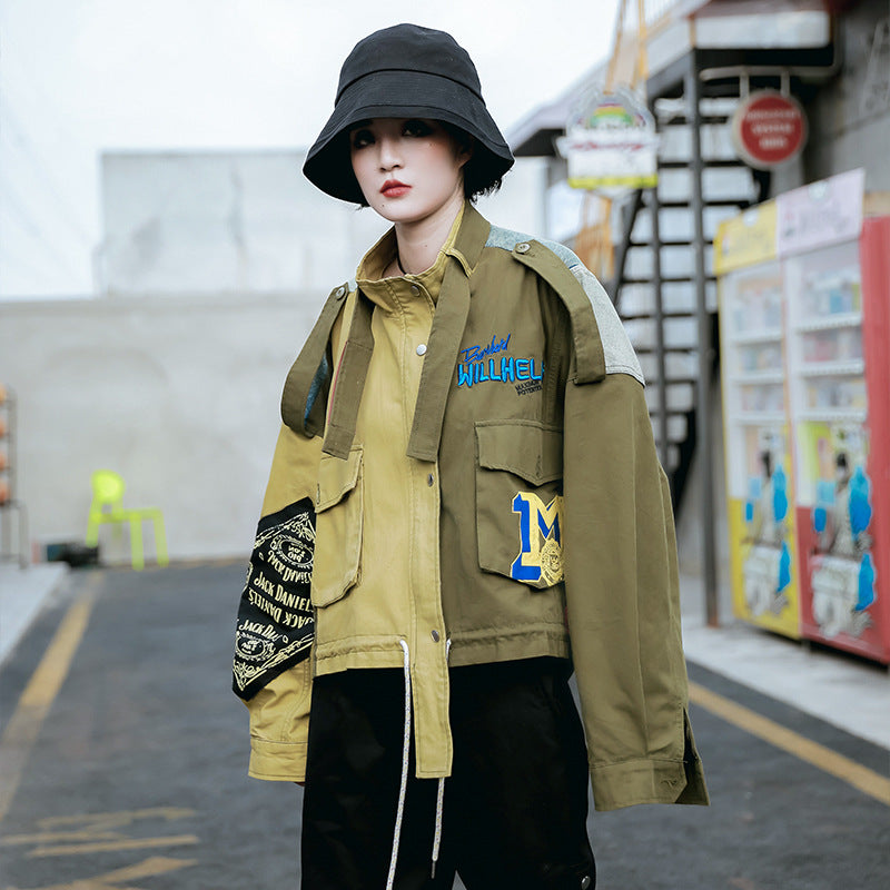 2023 Fall Short Denim Jacket with Stylish Design Pi-Mart