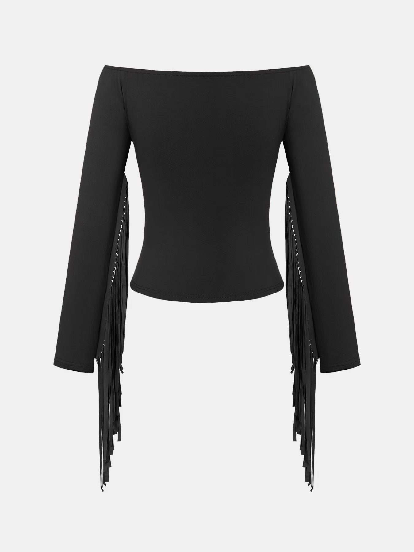 Retro Western Fringe Fitted T-shirt LadyShow.Store
