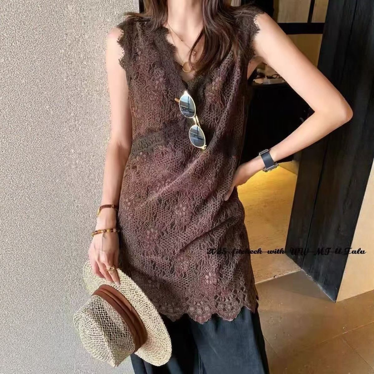 Lace Sleeveless Vest Dress Women NorixaFashion.com