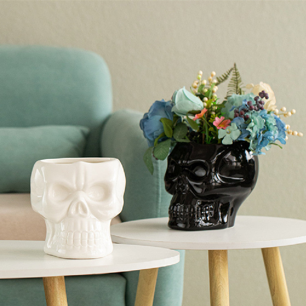 Ceramic Flower Pot Cartoon Character Skull