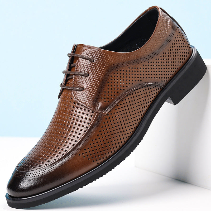 Leather Dress Shoes For Commuting With A Non-slip Round Toe Best YouTube Store
