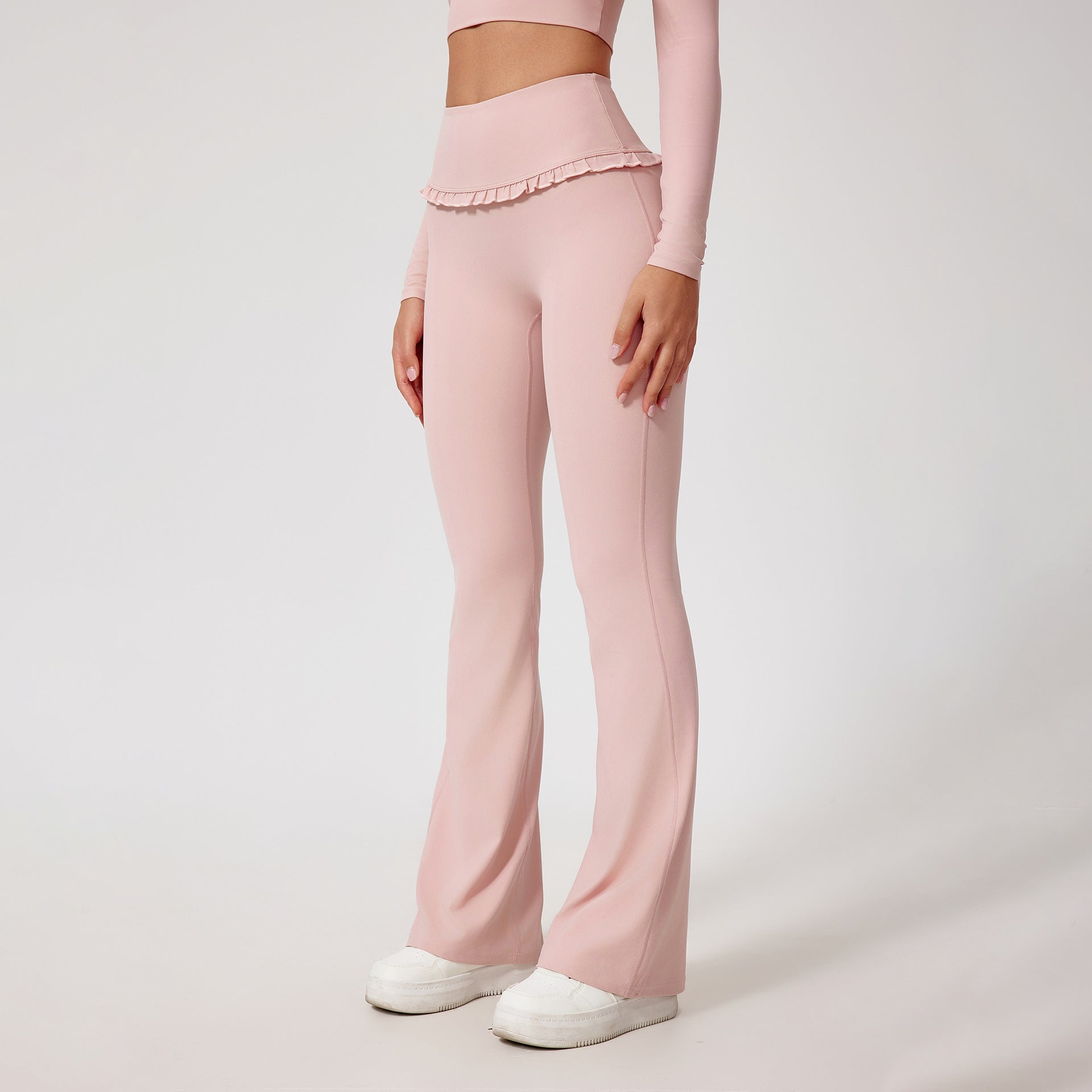 High Waist Hip Lift Lace Nude Feel Yoga Pants Running Fitness LadyShow.Store