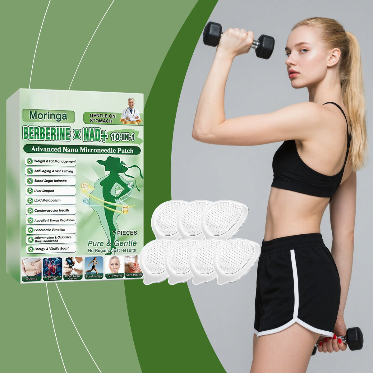 Moringa Care Microneedle Patch 7 Pieces 1Box Tri Light Beauty