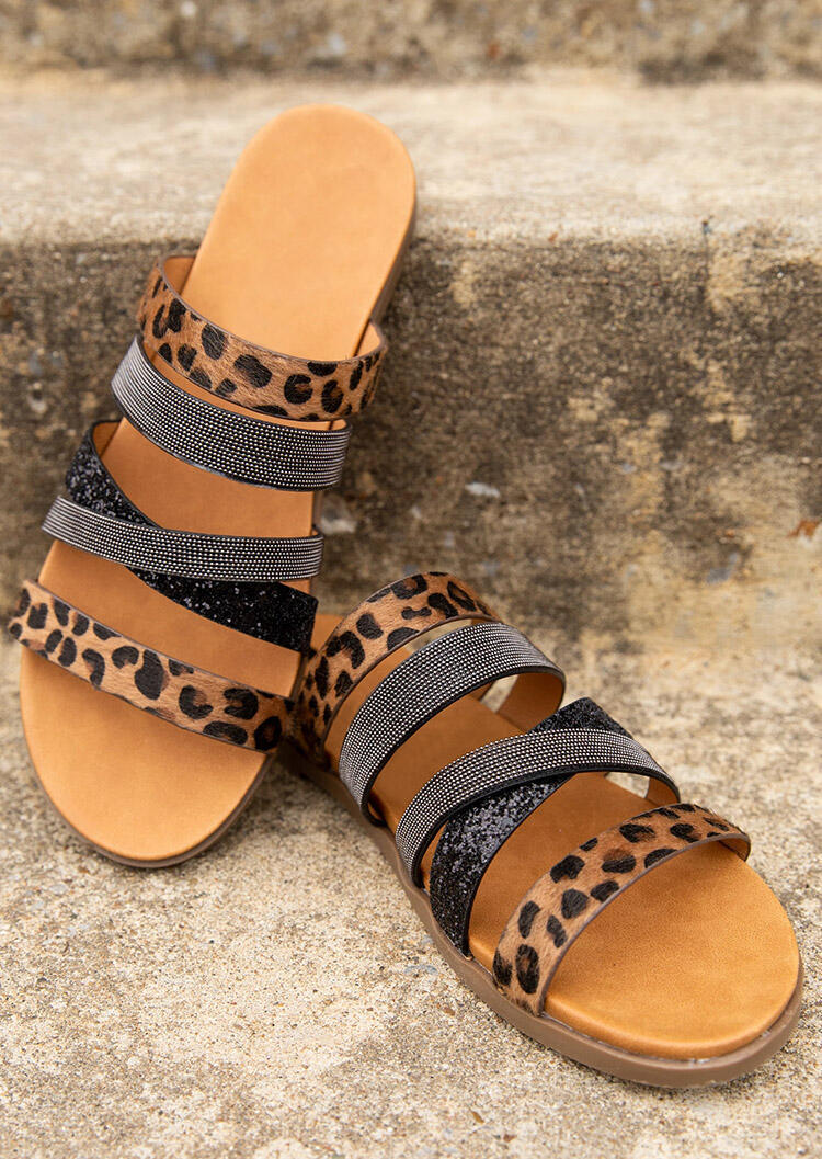 Flat Leopard Print Floral Casual Beach Slippers LadyShow.Store