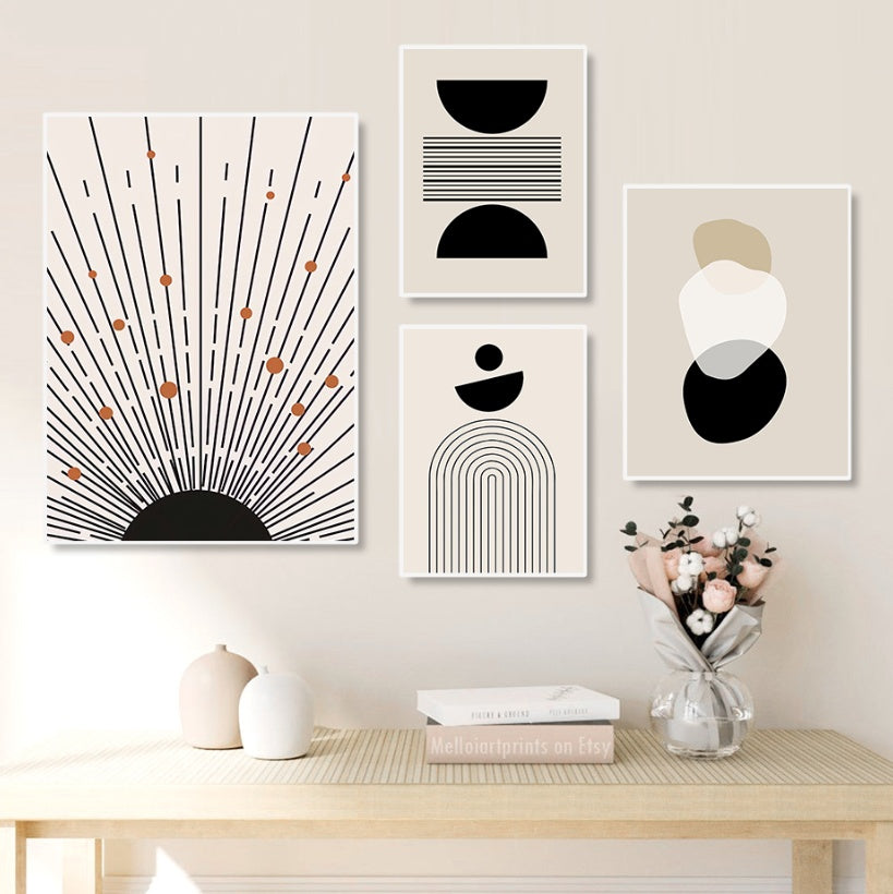 Abstract Bohemian Wall Art Poster PearlNestDecor.com