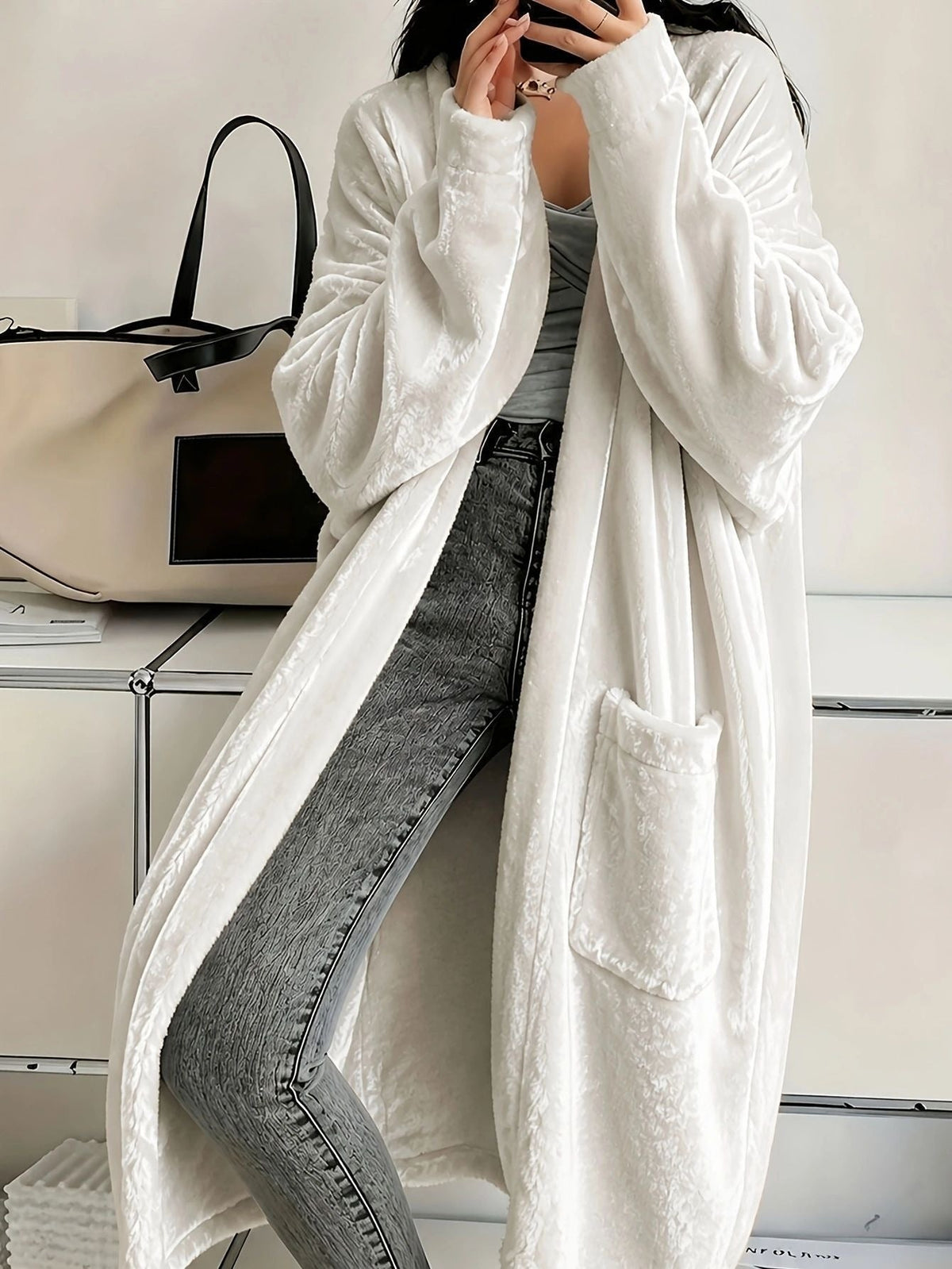 2026 European And American Women's Clothing Amazon Independent Site Velvet Long-Sleeve Fashion Casual Coat Cape Jacket NorixaFashion.com
