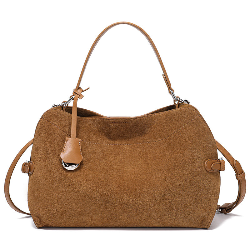 Genuine Deer Suede Brushed Leather Crossbody Bag Versatile LadyShow.Store