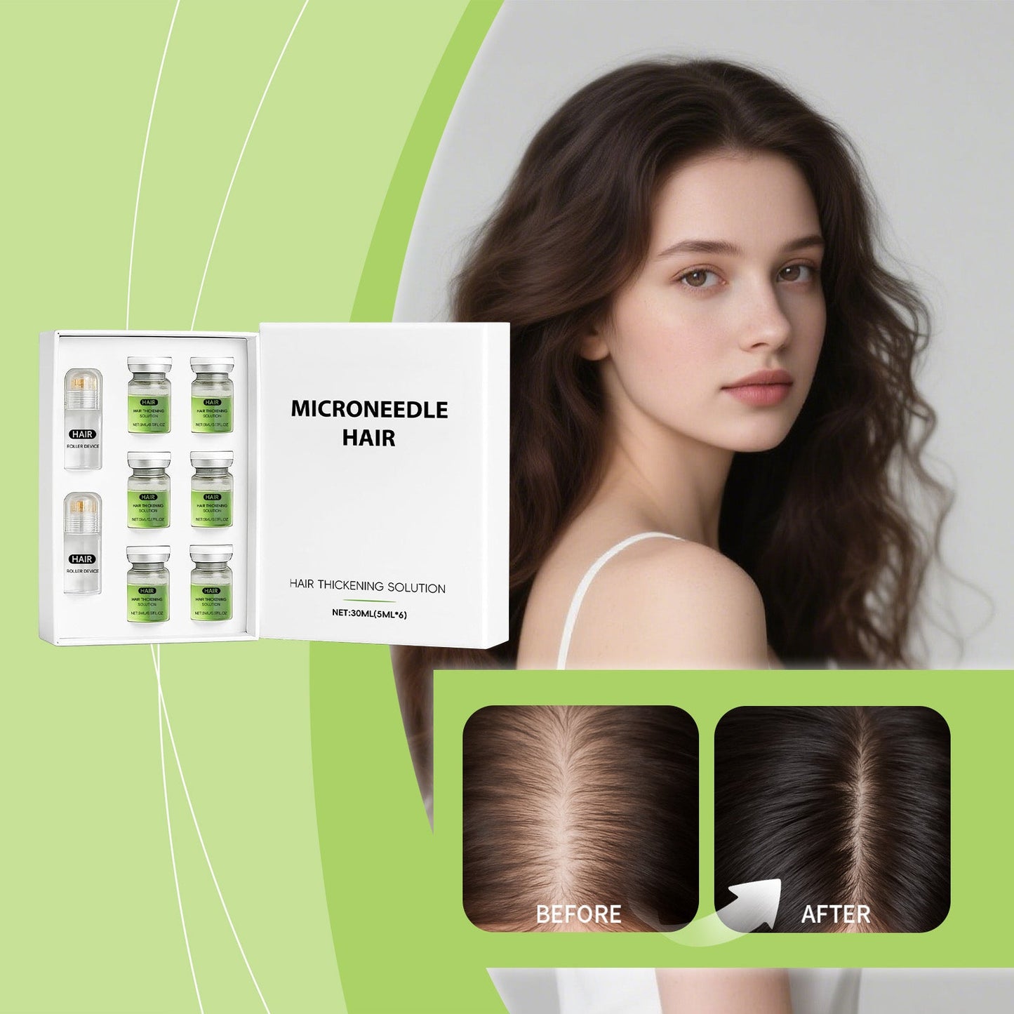 Dense Micro-Needle Roller Serum 5mlx6pcs Tri Light Beauty