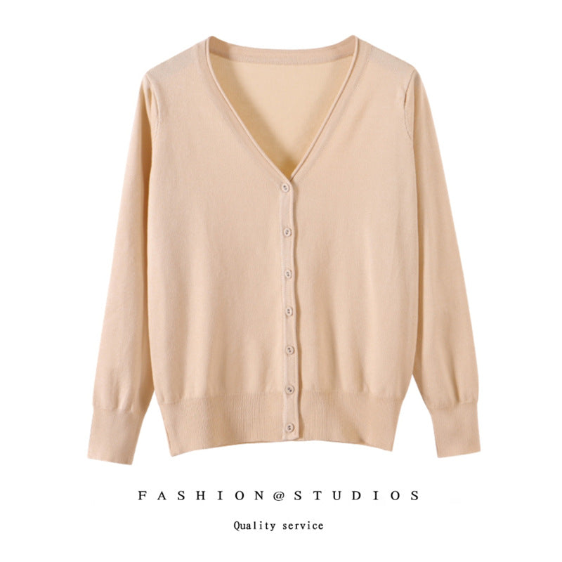 Women's Slim-fit SpringAutumn Plus-size Knitted Cardigan LadyShow.Store