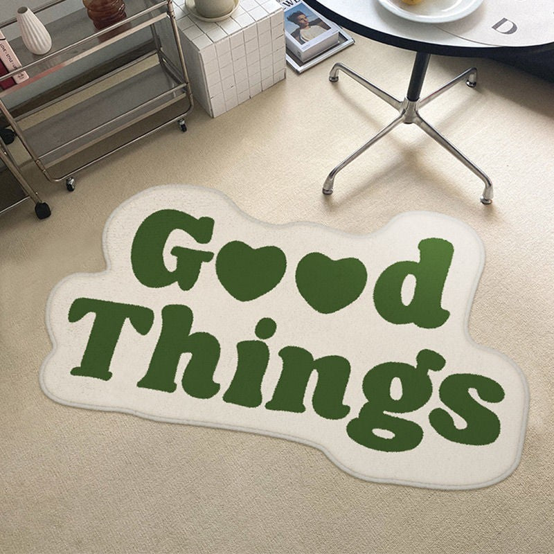 Letter Bathroom Door Absorbent Non Slip Floor Mat