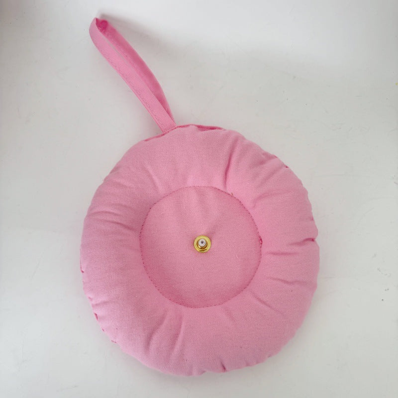 Fabric Clock Handmade Creative Cloth Heat Transfer Sticker Silent Creative Wall Clock PearlNestDecor.com