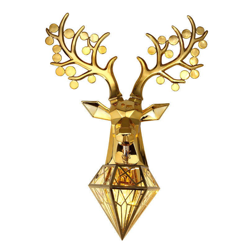 Deer Head Wall Lamp Creative Personalized Antlers PearlNestDecor.com