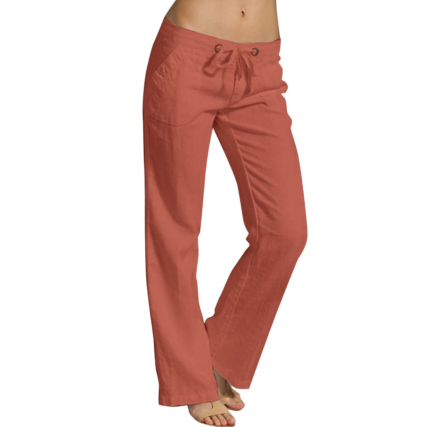 European And American-style Solid-color Womens Loose Casual Pants Womens Trousers NorixaFashion.com