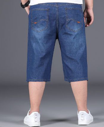 Men's Summer Loose Fit Denim Capris (Light Color) Pi-Mart