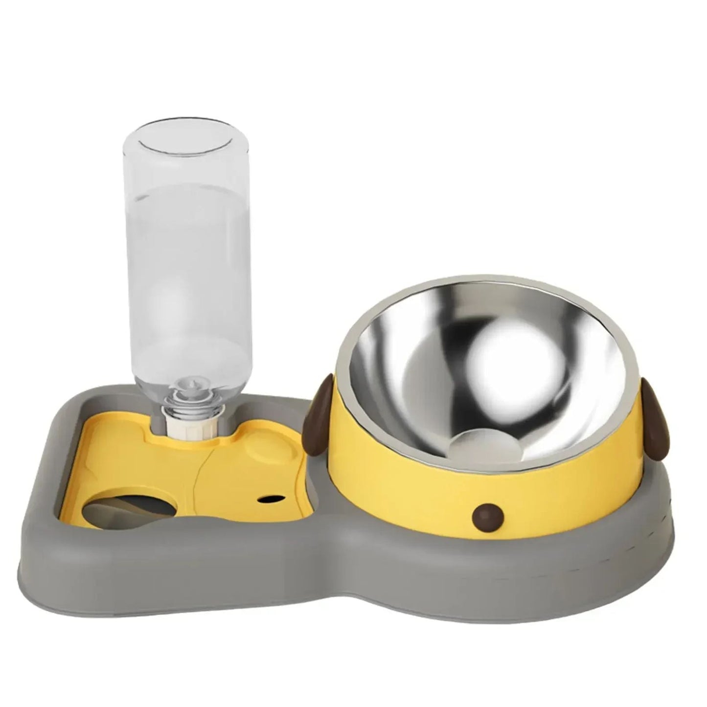 Pet Feeder Bowls Pet Feeder Water Bottle Set Pet Feeding Bowls And Drinkers 15-Degree Tilt Design Protect Cats Dogd Neck Pets Fashion