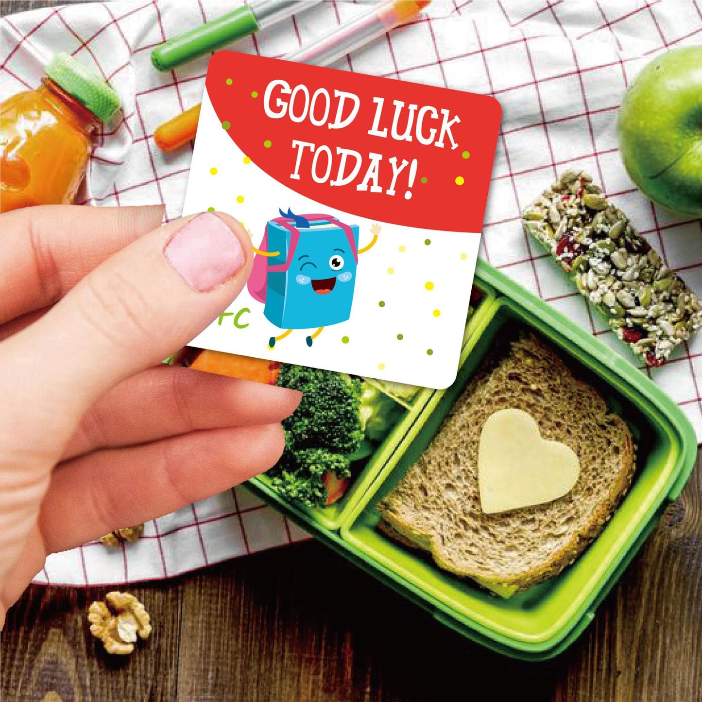 Cute Encouragement Note Cards Handwritten Kids Lunch Box Cards CJD