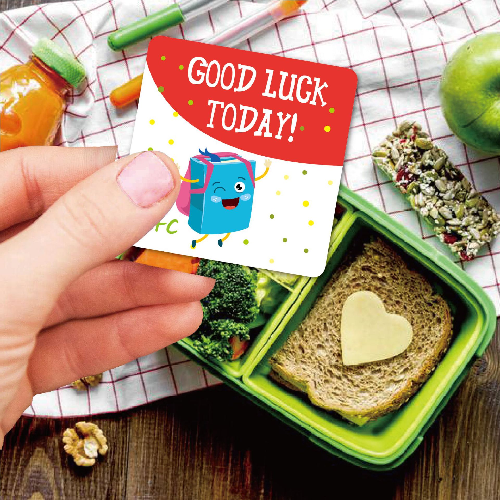 Cute Encouragement Note Cards Handwritten Kids Lunch Box Cards CJD