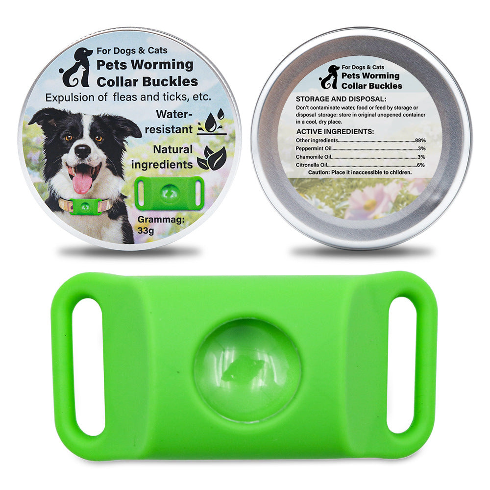 Pet Insect Repellent Button Collar Capsule Suit Pets Fashion