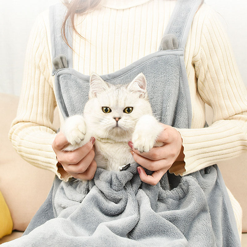 Touch The Cat Clothes Pets Apron Non-stick Anti-grab Soft Plush Camisole Pinafore For Pets Pets Fashion