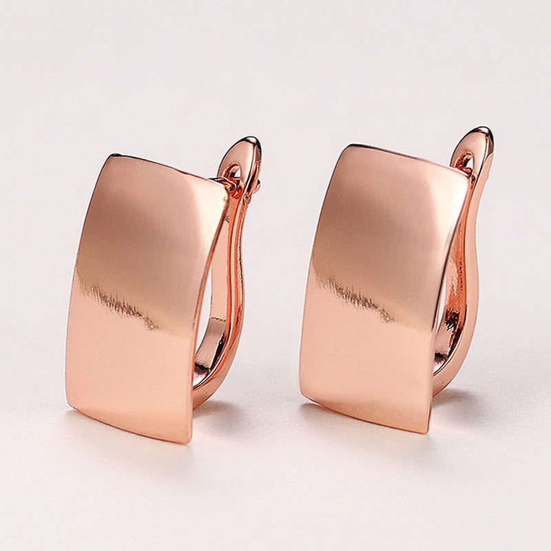 Earrings Rectangular Earrings Rose Gold Ear Clip LadyShow.Store