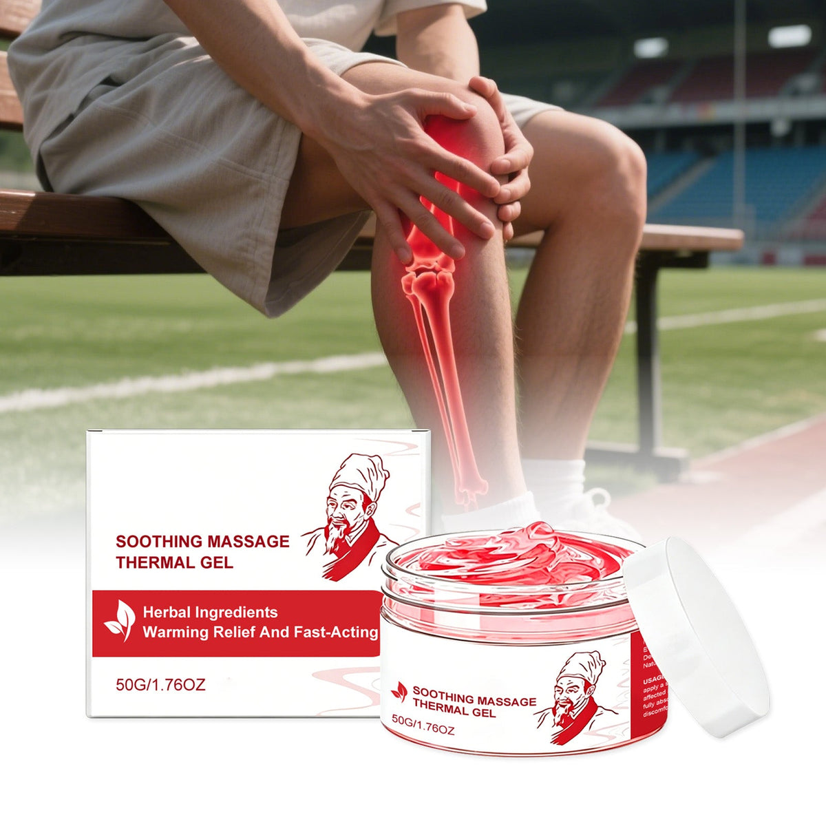 Mild Formula Care Knee, Shoulder, Neck, Elbow Joint, Massage, Apply Externally, Easy To Absorb, Soothing Massage Gel 50g, 1 Box Tri Light Beauty