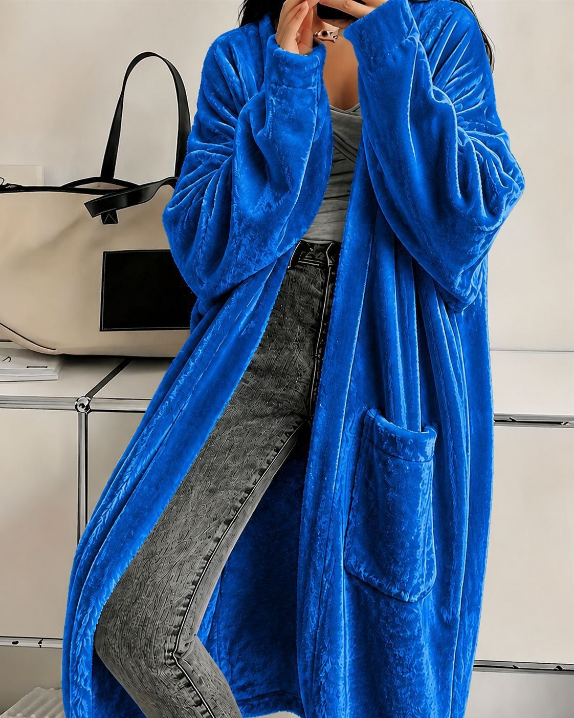 2026 European And American Women's Clothing Amazon Independent Site Velvet Long-Sleeve Fashion Casual Coat Cape Jacket NorixaFashion.com