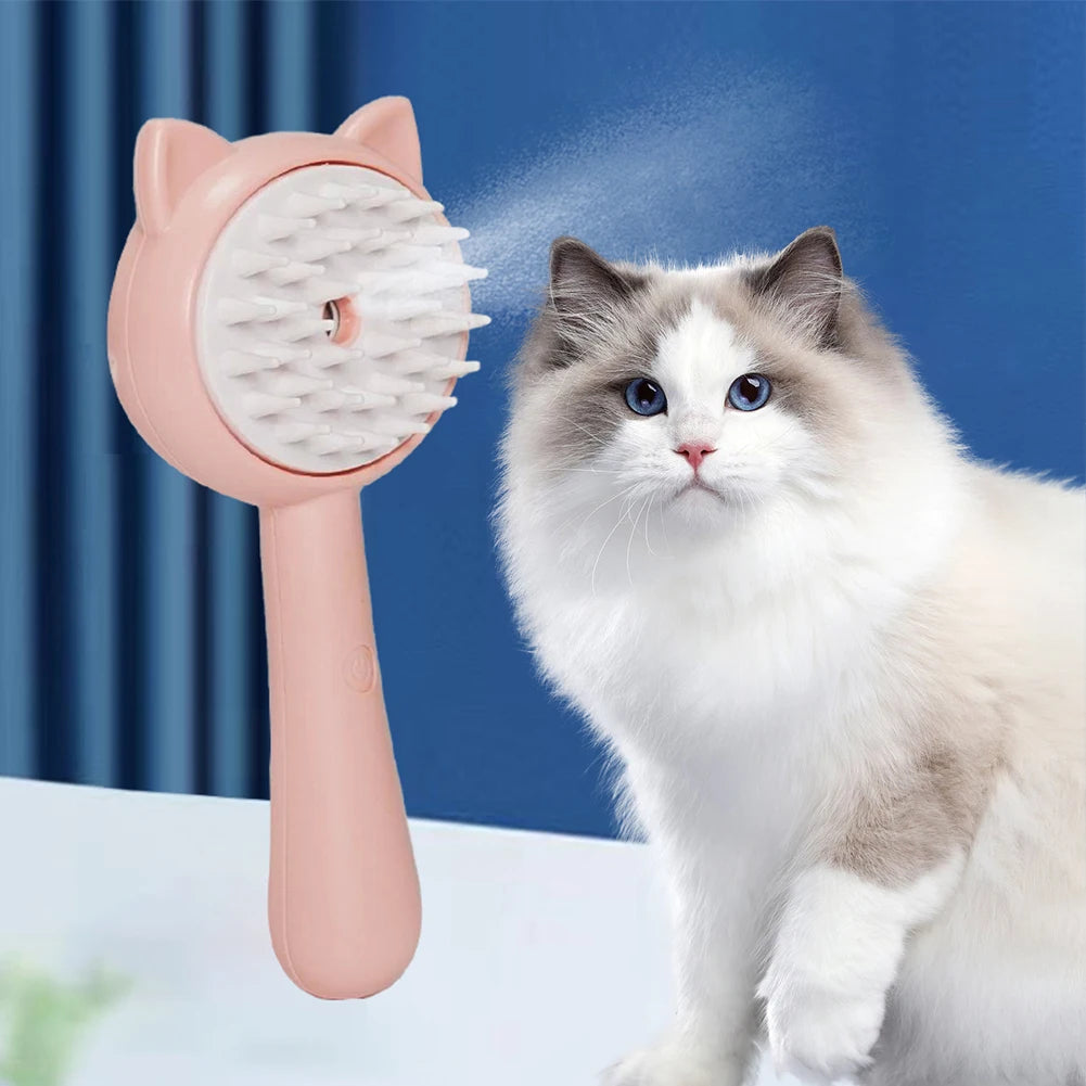 Hair Cleaning Brush With Mist Multifunctional Cat Grooming Brush Rechargeable Self Cleaning Slicker Brush For Pets Dogs & Catsb Pet Products Pets Fashion