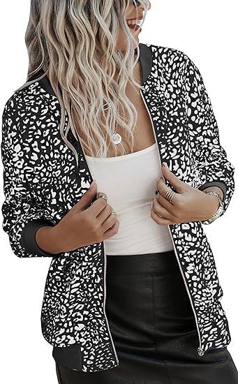 Women's Jacket Zipper Casual Bomber Jacket Coat Stand Collar Short Clothes